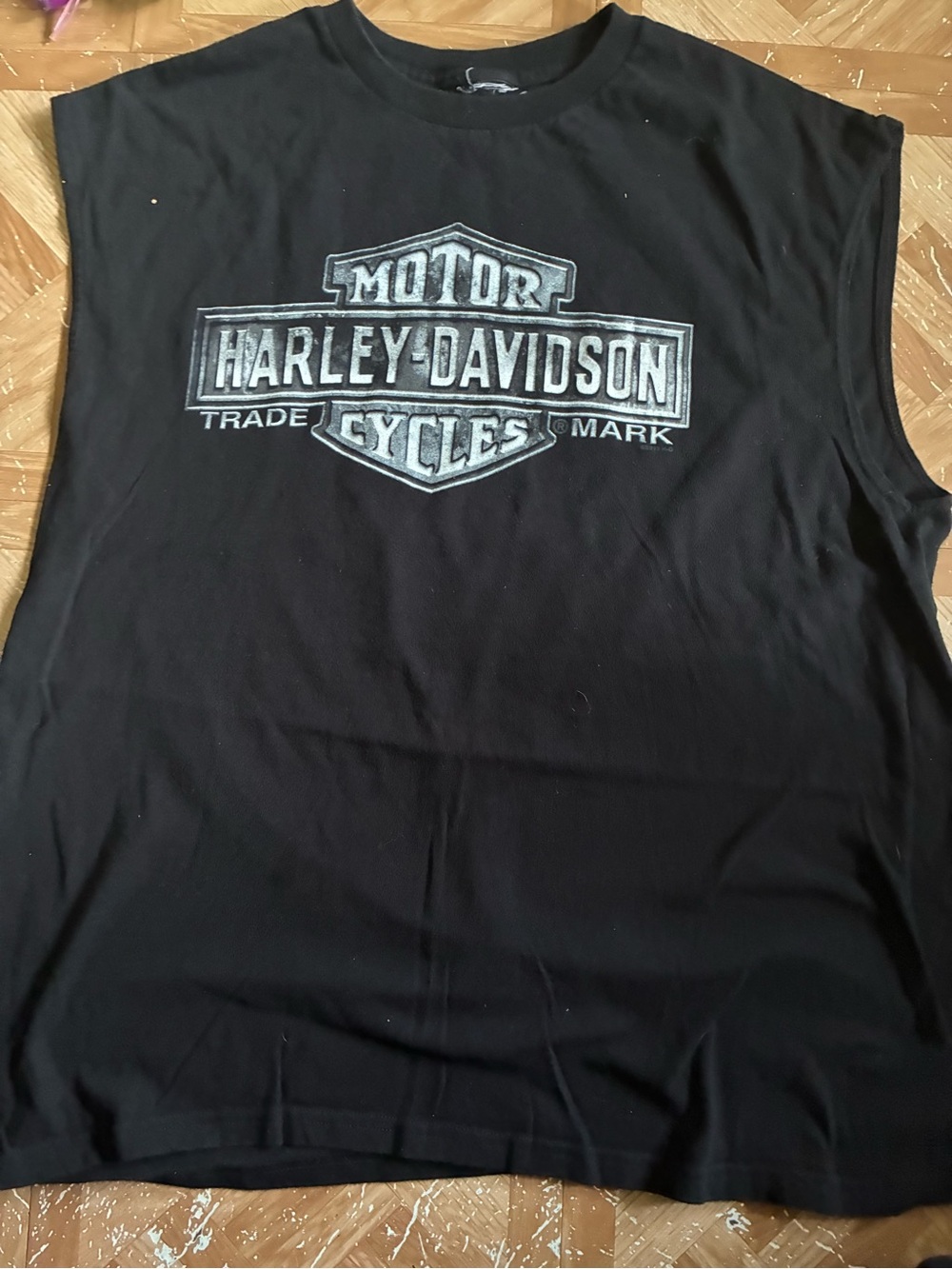 Harley-Davidson Black Sleeveless Tank with Silver Logo